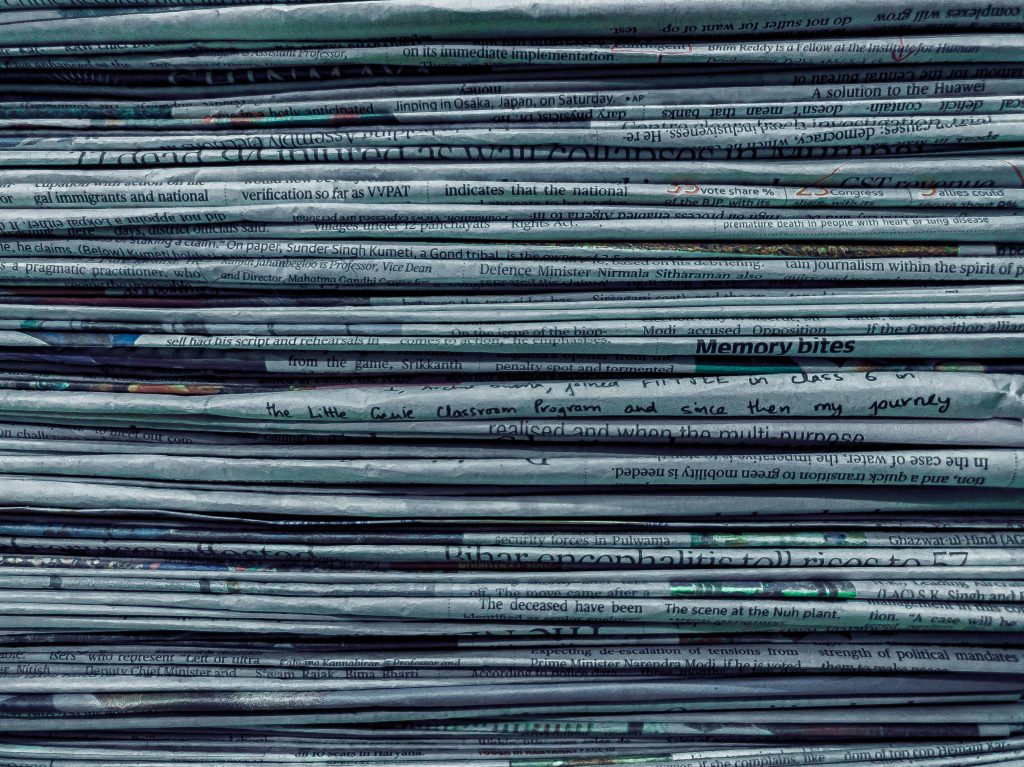 newspaper stack
